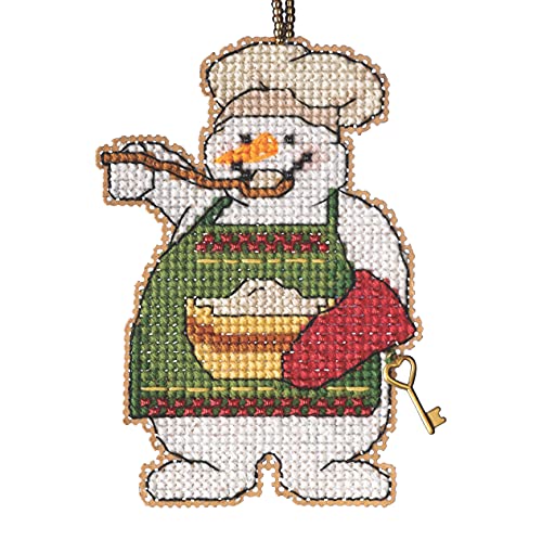 Kit de broderie point de croix bonhomme de neige pour vos soirées d'hiver
