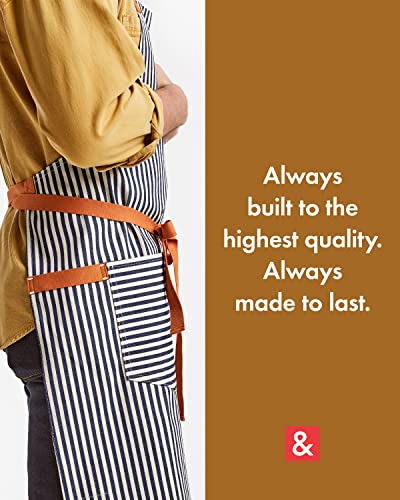 Hedley & Bennett Palm Striped Essential Apron- Professional Chef Apron With Pockets And Adjustable Bib Strap For Cooking & Grilling - Kitchen Aprons For Men & Women - 12Oz 100% Cotton Heavy Denim #TOP7
