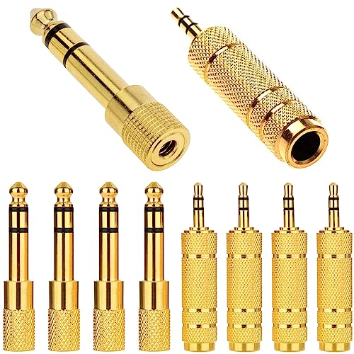 Xiatiaosann 3.5mm IX - 6.35mm XA_v^[ & 3.5mm X - 6.35mm IXA_v^[AbL 1/8 C` - 1/4 C`WbN Aux P[uAM^[AvAwbhtHp (10 pbN)