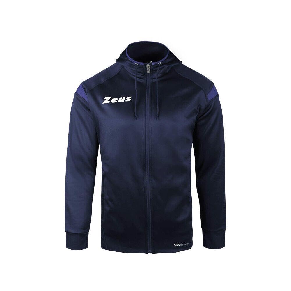 Zeus Giacca Realx Monolith Giacca Zip Intera e Cappuccio Calcio Passeggio Tempo Libero Nuovi Arrivi (2XL, Blu)