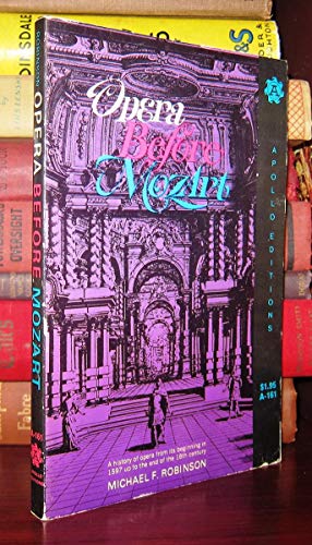 Opera Before Mozart [Unknown] B000NXQ4UO Book Cover