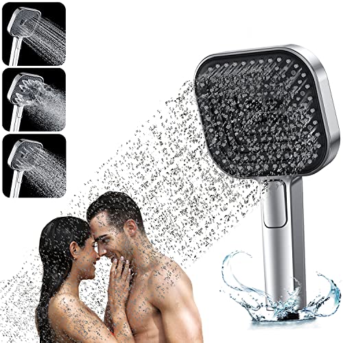 Alcachofa de Ducha Alta Presión Grande Filtro Ducha Antical Rociador de Ducha Cuadrada Ahorro Agua High Pressure Shower Head Filter Cabezal Teléfono Mango Ducha Alta Presion de Mano Multifuncional