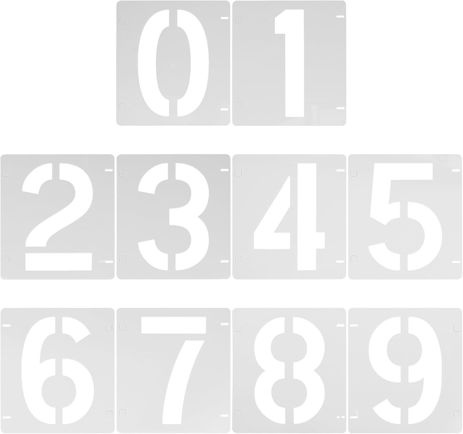 Reusable Plastic Number Stencils for Painting 10 Sheets Number Templates for Crafts Suitable for Home Decoration Mailbox Painting and Address Marking