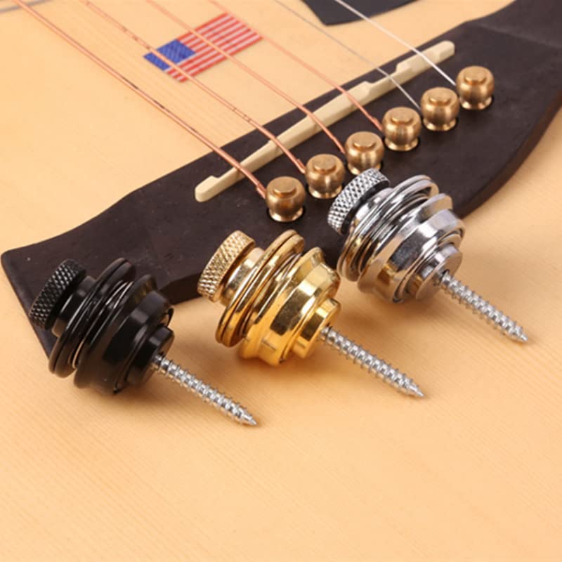Guitar Part for 1 PCS Guitar Strap Lock Straplock Button Guitar Buckle Skidproof for Acoustic Electric Bass Strap(Color:Silver)