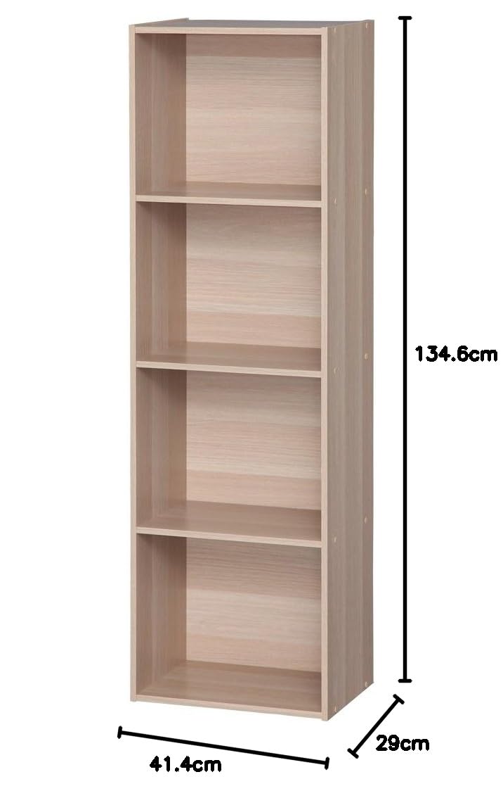 Amazon｜アイリスオーヤマ カラーボックス 4段 A4ファイルが入る 収納