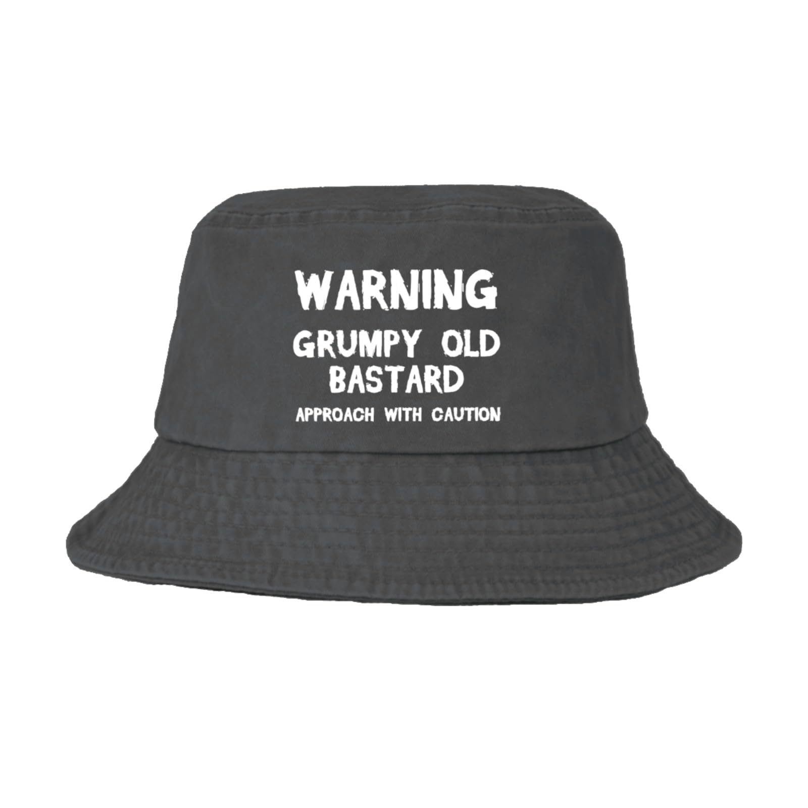 Rayprint Unisex Wash Black Bucket Hat Warning Grumpys Old Bastards Bucket Hat For Men Fishing Hat Trendy Bucket Hat