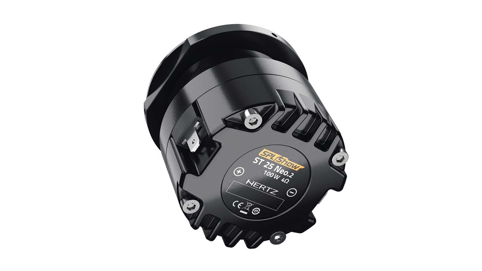 Hertz ST 25A Neo.2 coppia tweeter 25mm, 100W | cupola in alluminio, magnete in neodimio, 4 Ohm, bobina 25mm, 107 dB, crossover incluso, 3000-20000 Hz, profondità 29,7mm