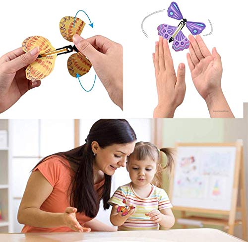 Kicofit Magic Flying Butterflies Toys For Kids Halloween Christmas Valentines Eater Party Return Gifts Stocking Stuffer Wind Up #TOP5