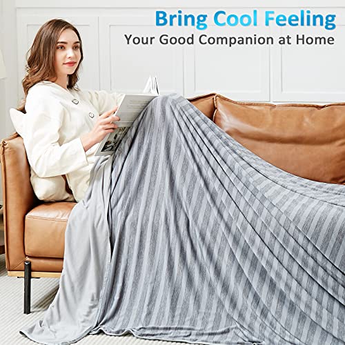 Guohaoi Cooling Throw Blanket for Hot Sleepers,Arc-Chill Q-Max >0.5 Cool Fiber,100% Oeko-Tex Certified Lightweight… - Image 5
