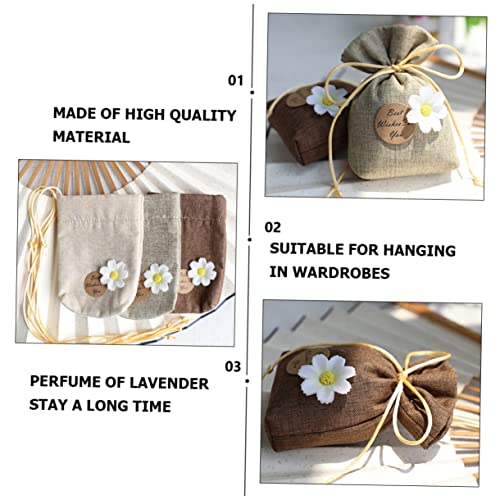 6 bolsas de sachet de lavanda para hogar y auto miniatura 4