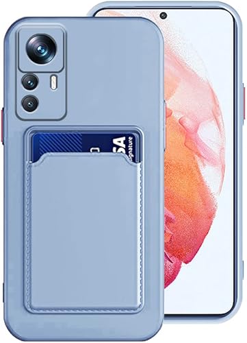 Tiwinxing Compatible con Xiaomi 12T Pro Funda con tarjetero a prueba de golpes para Xiaomi 12T Pro Funda protectora de silicona antiarañazos TPU