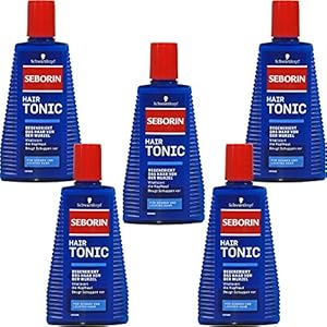 Schwarzkopf Seborin Hair Tonic (5 x 300 ml), haarwater voor dun haar, voorkomt roos, haarverzorging houdt het haar fris en gezond
