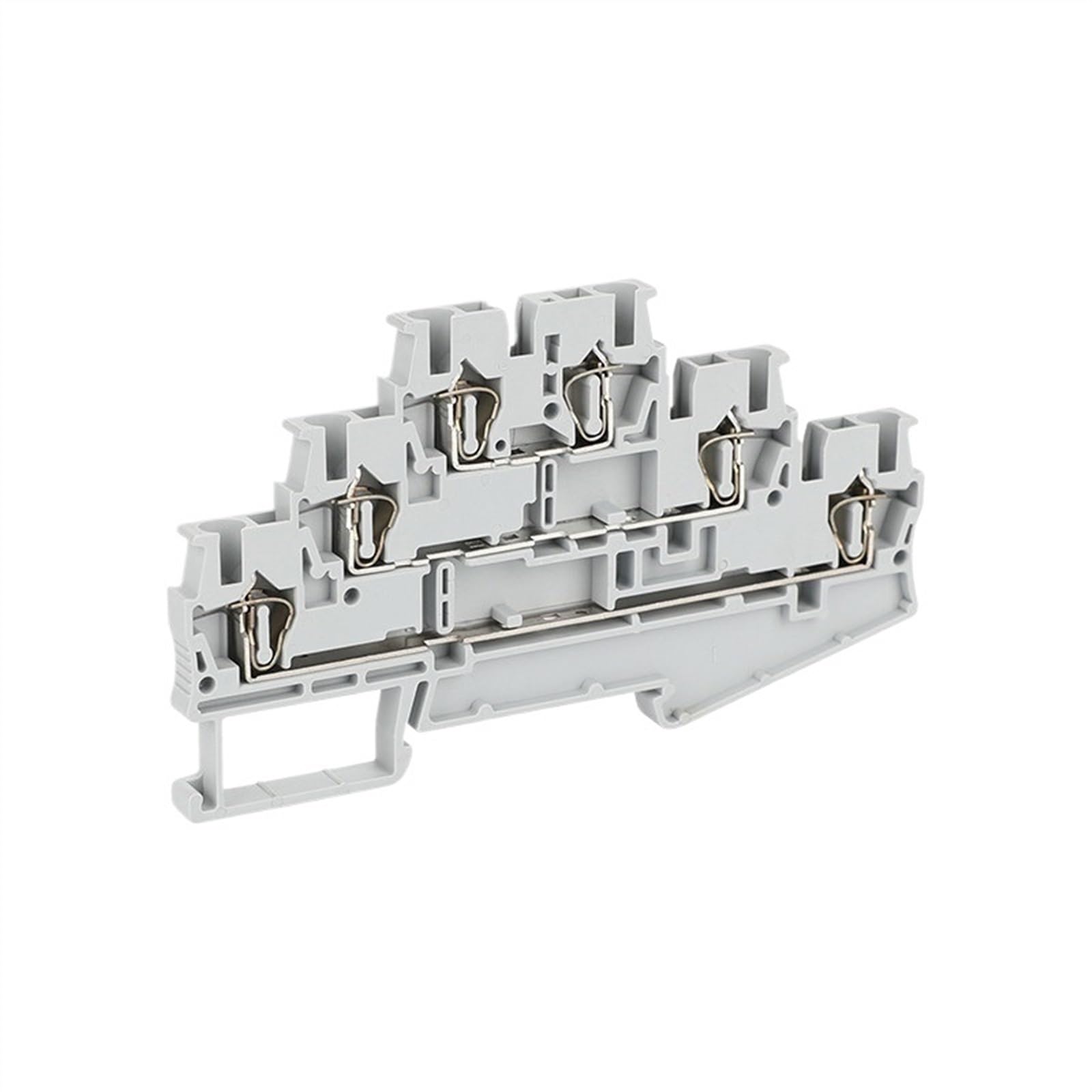 Terminale connettore 5 pezzi ST2.5-3L gabbia a molla 2.5mm2 3 livello tre cablaggio spina del cavo elettrico ST 2.5-3L morsettiera su guida Din(Blue)
