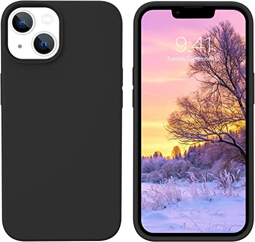 Atiyoo Siliconen beschermhoes, beeldschermbescherming 6,1 inch, volledige camera beschermhoes, schokbestendige mobiele telefoontas, grafiet zwart