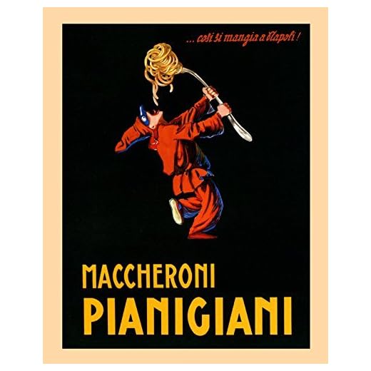 16" X 20" Pasta Pierrot Spaghetti Maccheroni Pianigiani Italy Italia Italian Vintage Poster Repro Standard Image Size for Framing. We Have Other Sizes Available!