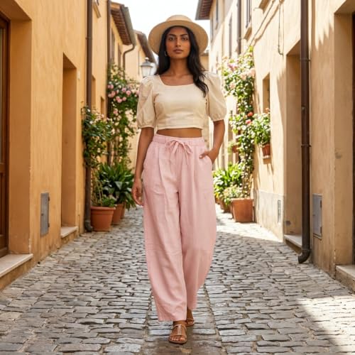 SANNIDHI pink linen pants – image 5