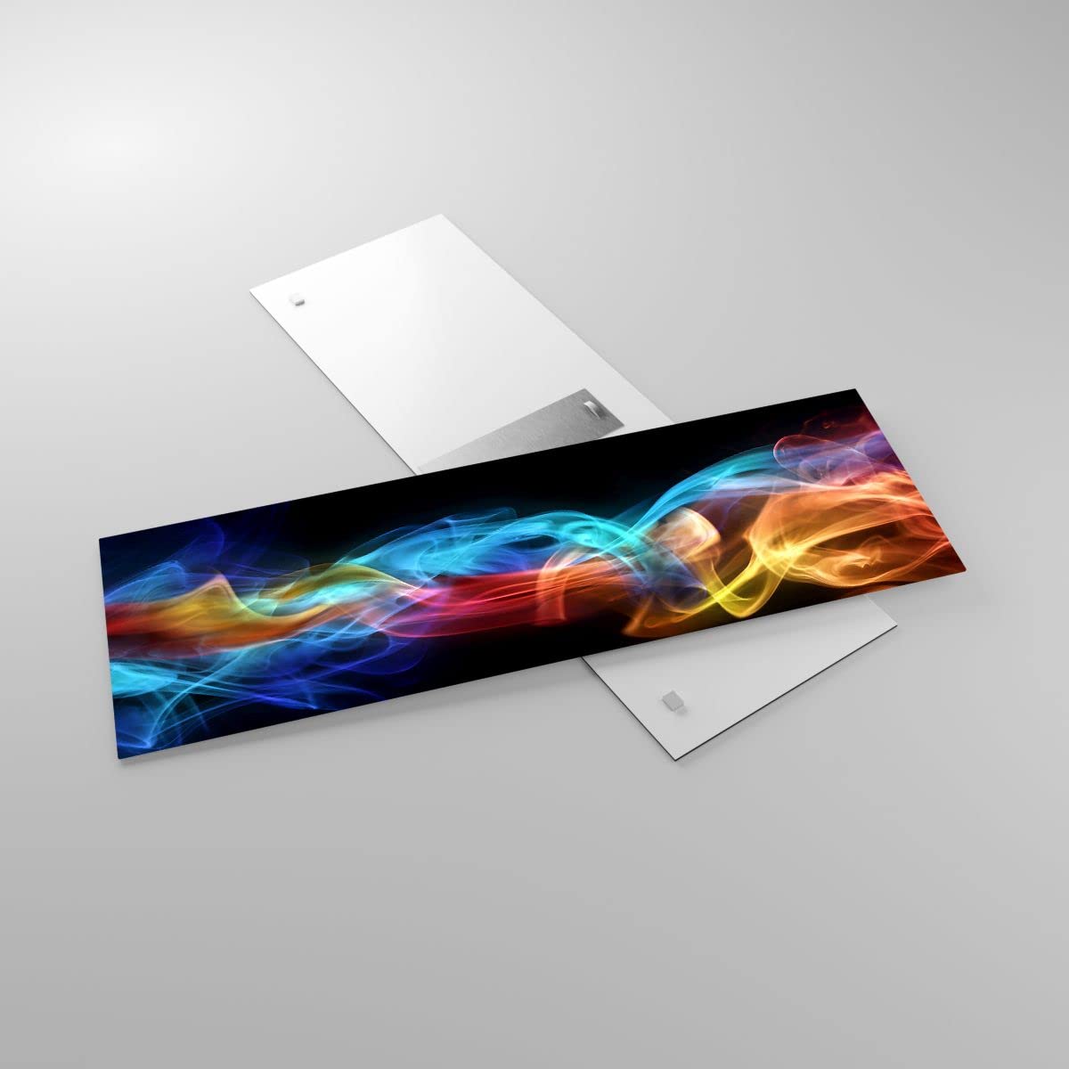 Tableau Décoratif Sur Verre 125x70 Cm - Art Abstrait 3D Multicolore - Marque ARTTOR - Neuf