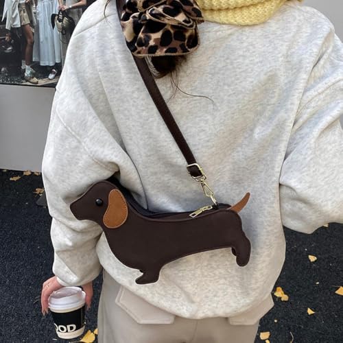Sac teckel à main en cuir PU grand format décontracté - 5