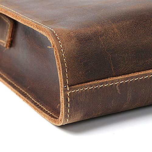 Briefcases Messenger Bags Laptop Bag Leather Men Man Cowhide Shoulder Handbag Retro Messenger Bags Male Briefcase Men Travel Bag Handbags3