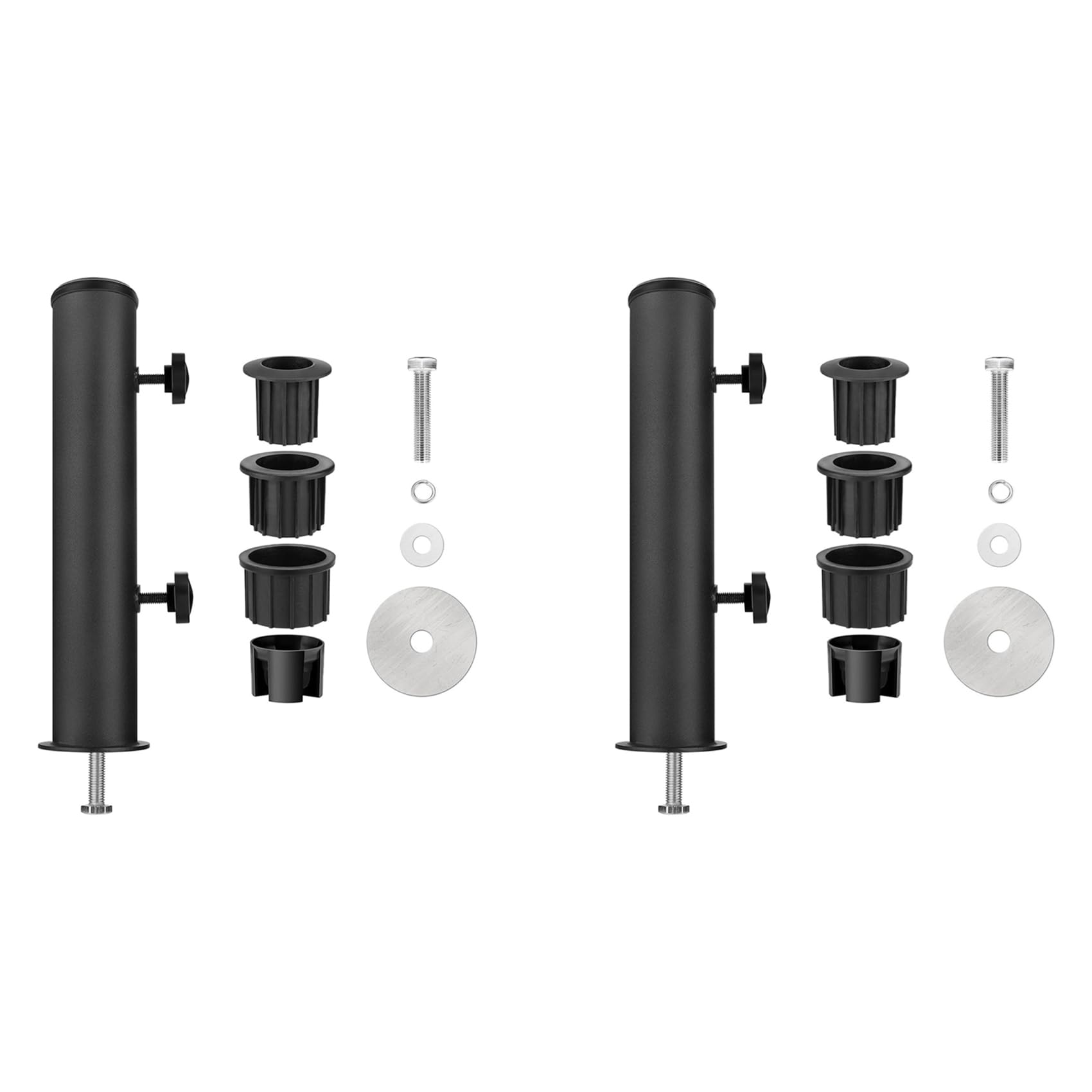 Vjsujehgy 2X Umbrella Stand Tube Outdoor,Outside Stone Umbrella Tube Base,Table Umbrella Tube Bracket,DIY Umbrella Tube Mount