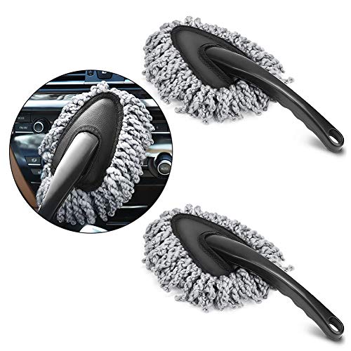 Multi-Functional Car Dash Duster 2 Pack Microfiber Car Duster Interior & Exterior Cleaning