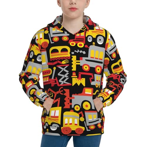 Cars Kids Pullover Hoodies Boys Sweatshirts Girls Athletic Clothes with Pocket