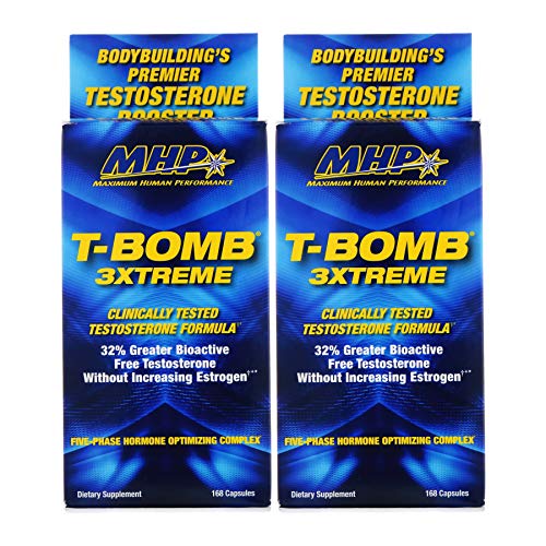 MHP T-Bomb 3XTREME Clinical Strength Testosterone Booster 168 Count x 2 packs