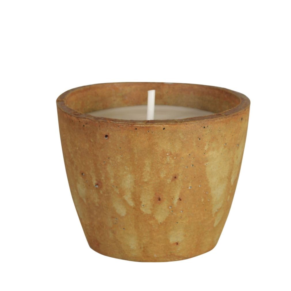 Cerabella Orga Duftkerze im Steingefäß Terra 570 g Citronella und Eukalyptus