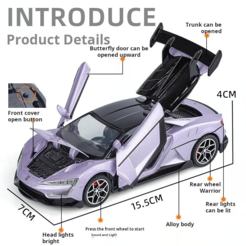 Image of Mashes Metal Diecast Model BYD U9 with Pull Back Action, Openable Doors, Premium Sports Car Toy, Collectible Miniature Vehicle for Kids, Boys, Girls & Car Enthusiasts【Colors as Per Stock】