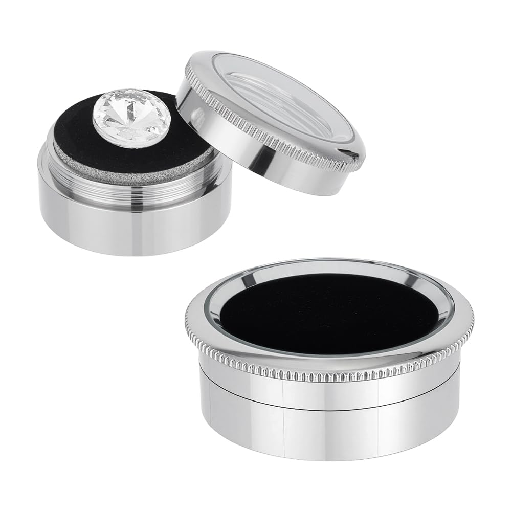 Boîte à bijoux cylindrique platine haut de gamme en alliage