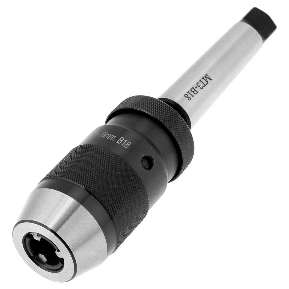 Mandrino Autoserrante Professionale MT3-B18, Conico con Perno MT2-JT3, Capacità 1-16mm per Trapano, Sistema Autofrenante