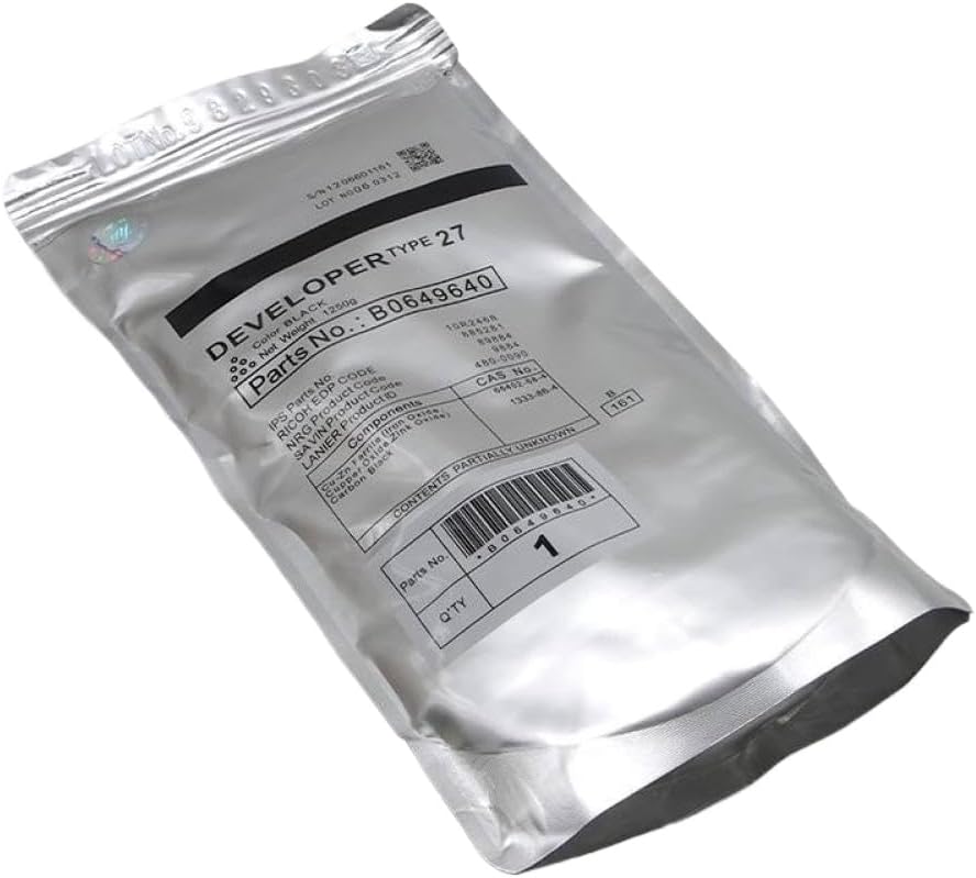 1250G Type 27 Developer Material Compatible with MP 1350, MP 1356, MP 9000, MP 1100, MP 1106, MP 1107, MP 907, MP 1357 Printers