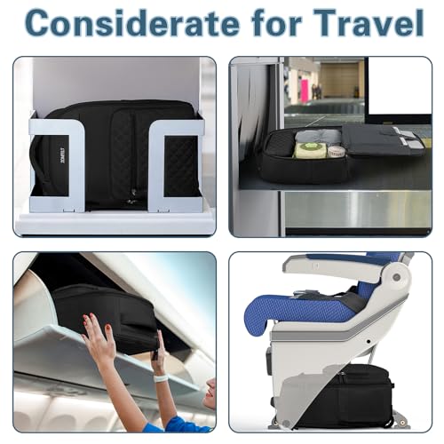 ZOMFELT Rolling Backpack for Women, Backpack with Wheels Carry on Luggage, 17 Inch Rolling Laptop Backpack with Toiletry Bag, Wheeled Backpacks for Travel Trip Business3