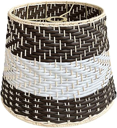 TOOTOO STAR Wicker lamp shade 9.5×12.5×9.5″ handmade rattan lampshade replacement lampshade,Suitable for floor lamps, table lamps and E26 Pendant Lights shades
