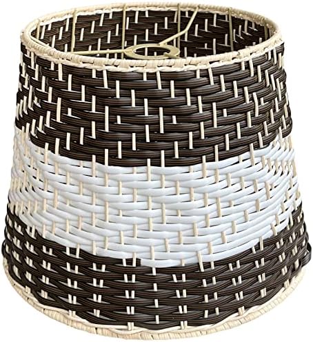 TOOTOO STAR Wicker lamp shade 9.5x12.5x9.5" handmade rattan lampshade replacement lampshade,Suitable for floor lamps, table lamps and E26 Pendant Lights shades