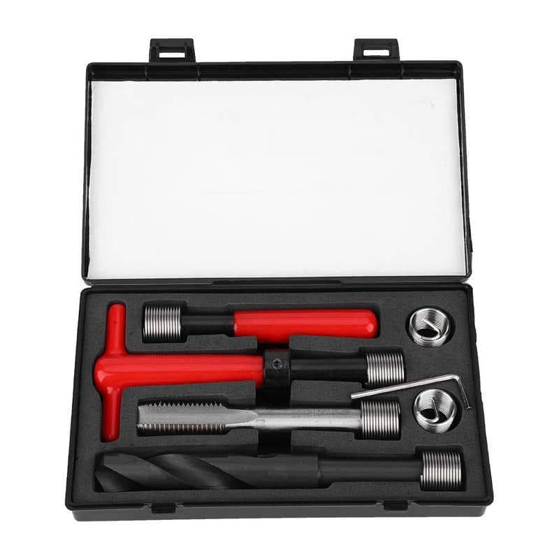 11PCS M16X2 Thread Repair Kit Stainless Steel Twist Drill Wrench Thread Insert Thread Insert Set