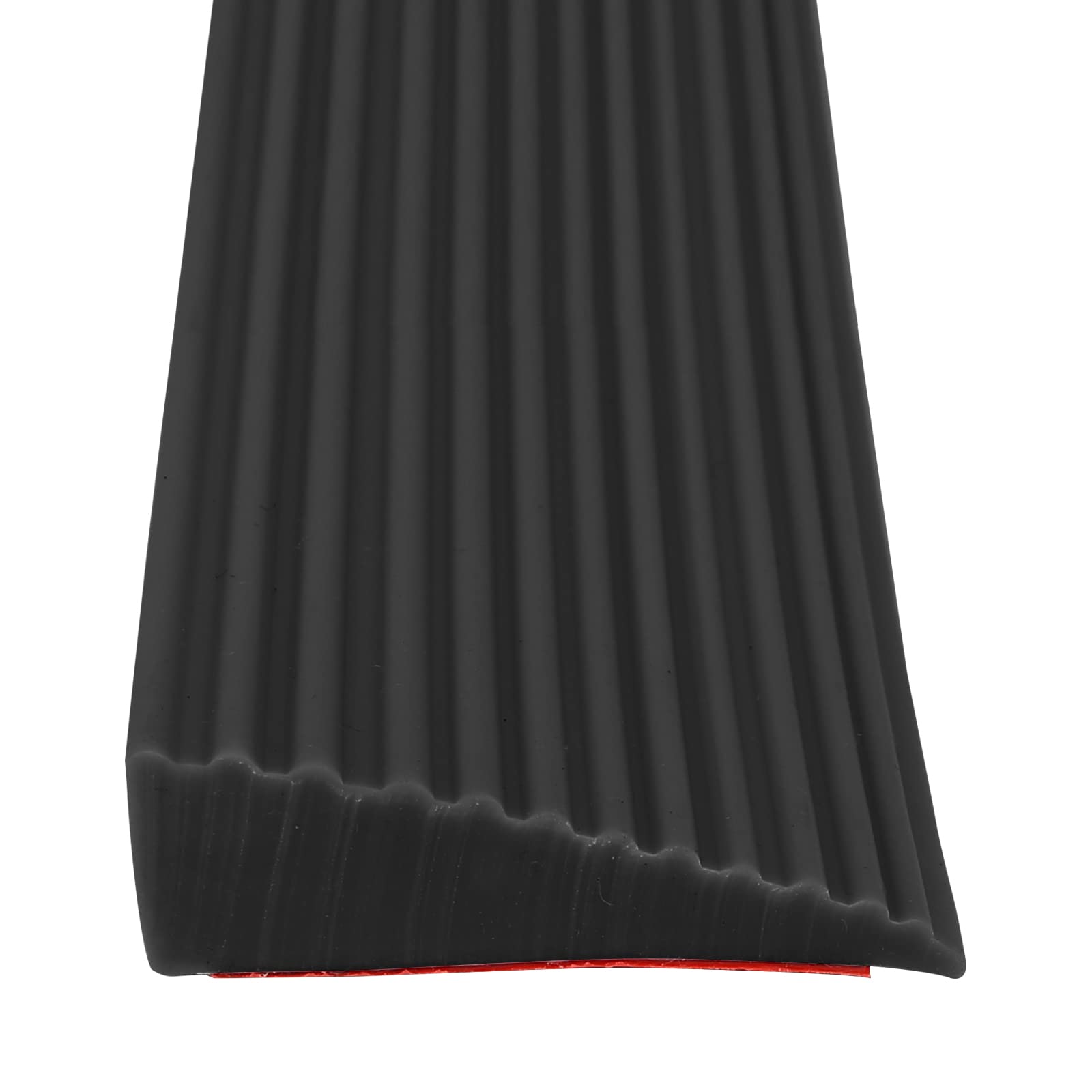 Rampa de silicona de PVC, 5,5 x 1,6 x 100 cm, perfil de transición autoadhesivo, color negro (no plegable)