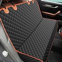 JOEJOY Hundedecke Auto Rückbank, Hundeschutz Auto Rückbank Kratzfeste und Wasserabweisende, Autoschondecke Hund Rücksitz, Rücksitzschoner Hund, 137 x 120 cm Schwarz