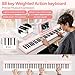 Portable Piano Keyboard Foldable: Portable Keyboard Piano 88 keys Semi-Weighted keyboard with MIDI Bluetooth TERENCE Electric Folding Piano Kit for Adult