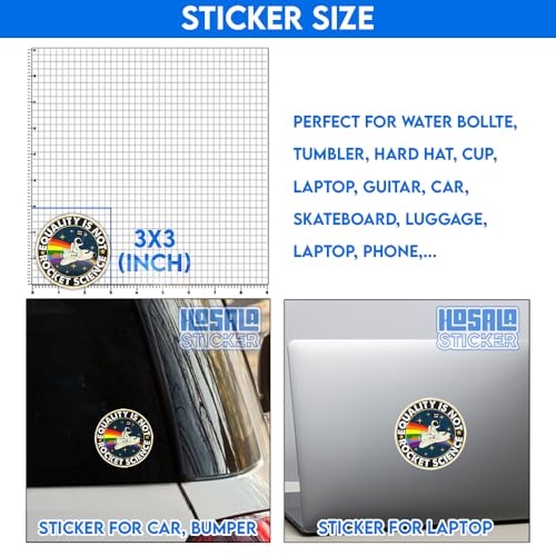 Image of (3in-10Pcs) Equality is Not Rocket Science Sticker Funny Equality Inclusion Rainbow Astronaut LGBT LGBTQ+ Sticker Pride Month Gift Decor Window Laptop Tablet Water Bottle Car Helmet Vehicle