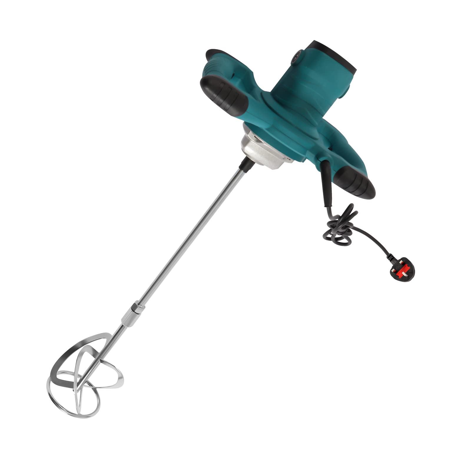 2600W Portable Electric Concrete Cement Plaster, Handheld Mixer, Adjustable 6 Speed Handheld Plaster, 80.2 * 31.8 * 22cm 0-800rpm/min Ideal for Mixing Feed, Plaster, Paint,etc (Blue)
