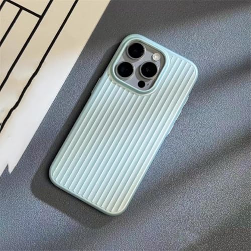 Coque iPhone 13 Pro Max en polycarbonate rigide transparent cyan luxe