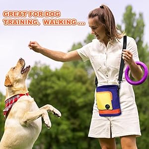 Dog treat pouch built in poop bag dispenser | training bag for dog treats | perfect for pet training  walking | durable large capacity treat pouch navy blue   cucciolini doodles