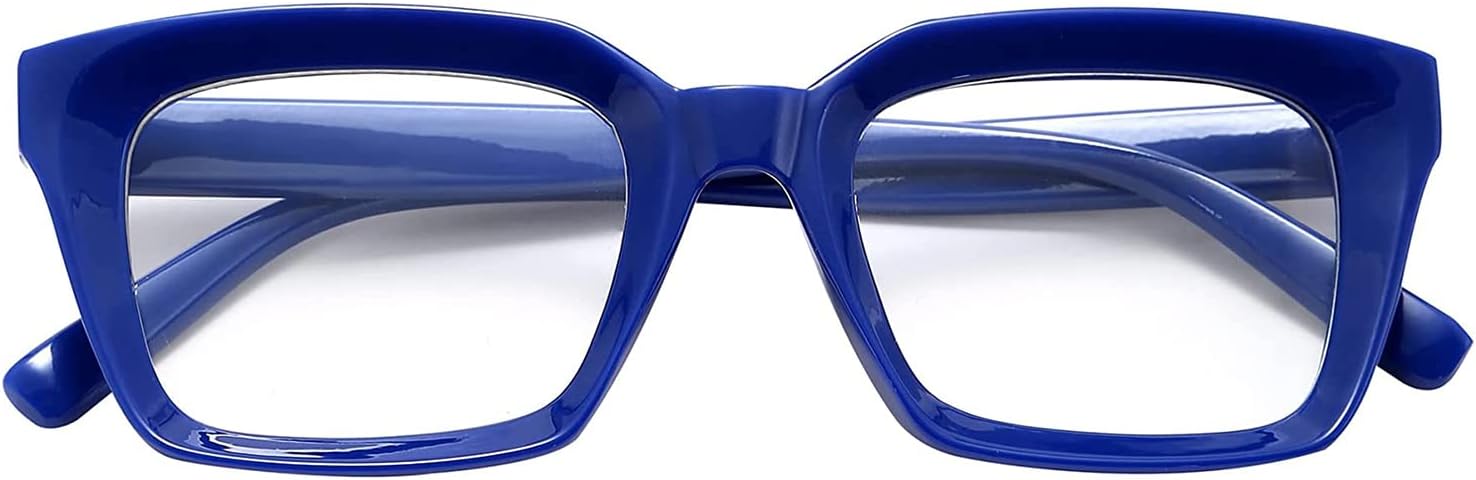EYLRIM Classic Thick Square Frame Clear Lens Glasses for Women Men