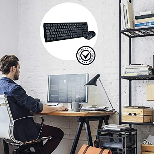 Fujicom Hebrew Keyboard Wireless Mouse Combo Hebrew / English Alphabet Built-In Lcd Status Dashboard Sleek Design Seamless Typing #TOP7