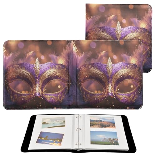 Álbum de fotos para bricolaje con adhesivo, diseño 3 anillos, 40 páginas, tamaño 11.8 x 11.2 pulgadas miniatura 2