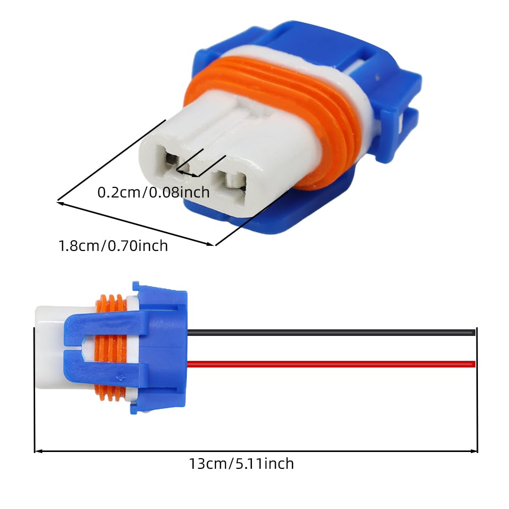 Riloer 2x 9005 Hb3 Cable Conector de Soporte de Bombilla de Faro, Conector de Soporte de Bombilla Recto 12/24 V, para a la Mayoría de Coches, SUV, furgonetas y camiones
