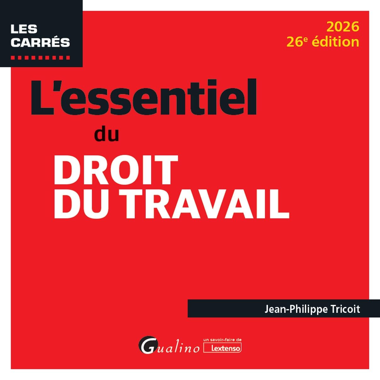 L'essentiel du droit du travail: Le droit du travail et le droit de la protection sociale applicables en 2026