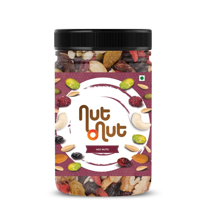 Nut O Nut Healthy Mix Dry Fruits (Almond,Cashew,Walnut,Green And Black Raisin,Cranberry,Sunflower Seeds,Pumpkin Seeds) Nuts And Dry Fruits (Jar Pack) 250G Power Of 9 Dry Fruits Protein Rich Snack (B0CKF39F6M) Amazon Price History, Amazon Price Tracker