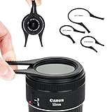 JJC 3in1 ABS Filter Wrench for 37mm 40.5mm 46mm 49mm 52mm 55mm 58mm 62mm 67mm 77mm 82mm 86mm Jammed Overtightened UV CPL Circular Polarizer ND Neutral Density Filter Disassemble Remove Detaching Tool